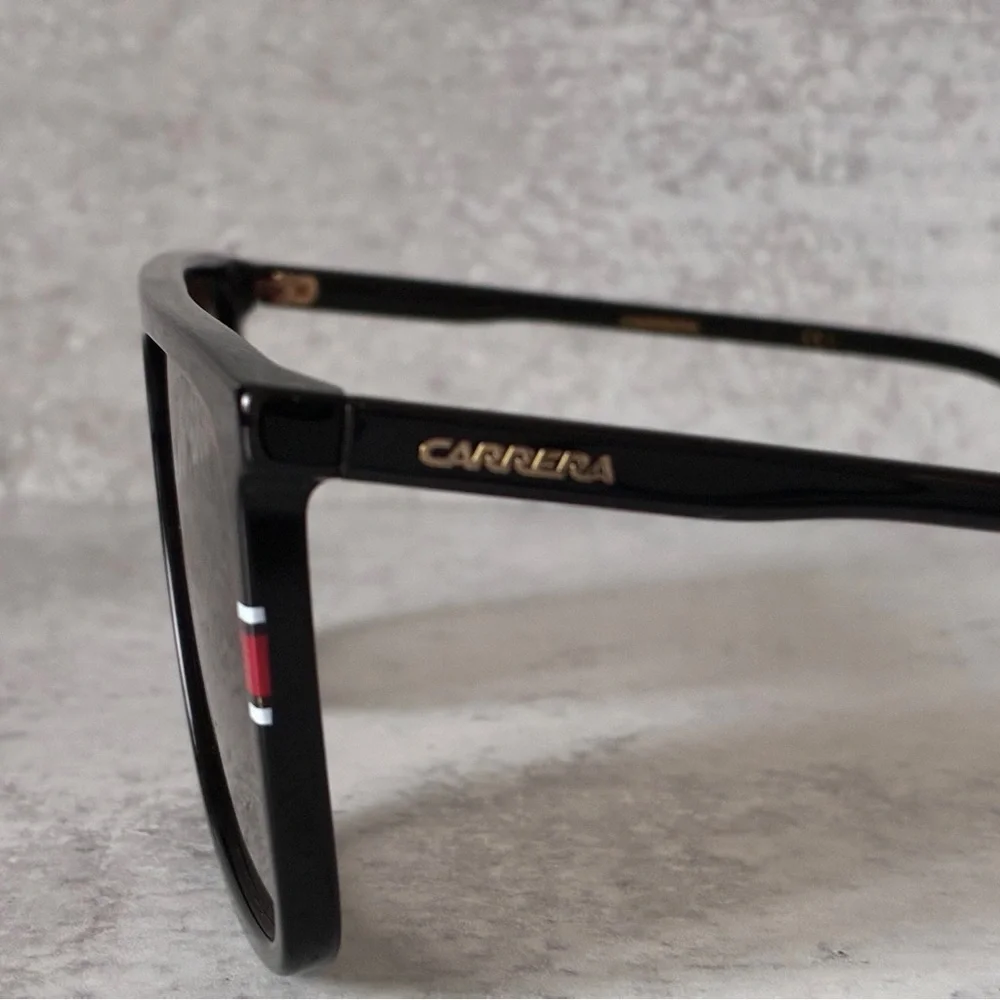 Carrera Vizon/S Black Brown Gradient Shield Sunglasses 145 UV Protect w/ Case